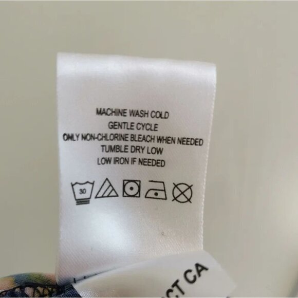 NINA Leonard navy blue floral Jersey top with flare sleeves size L - Picture 7 of 11